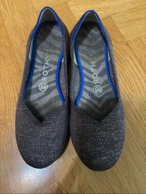 Rothy's Flats in Twilight Metallic, size 8.